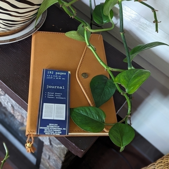 NWT Tan Leather Ruled Sheet Boho Minimalist Diary Journal Notebook - Picture 9 of 12